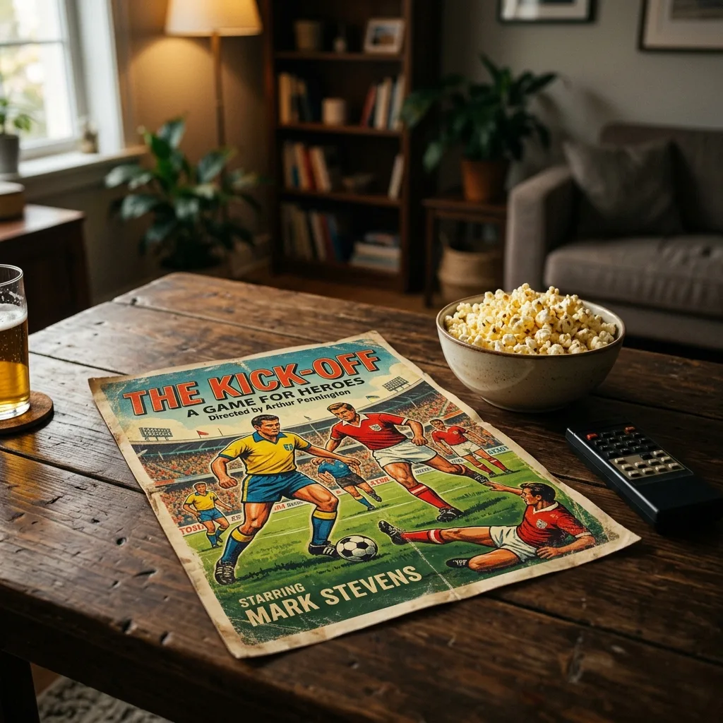 Person watching a soccer documentary on television