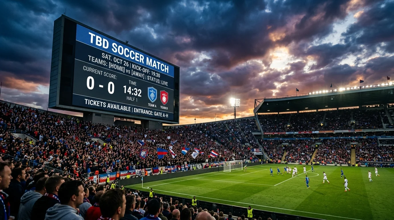 What Does TBD in Soccer Mean? The Frustrating Scheduling Truth 2 TBD soccer match on scoreboard