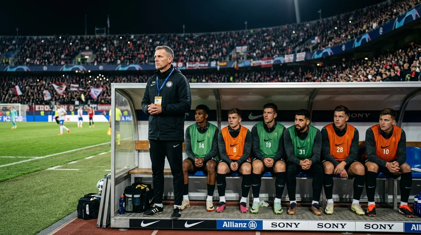 How Many Are On A Soccer Team? The 11v11 Rule and 26-Man Rosters Explained 1 Soccer coach and substitutes on the bench