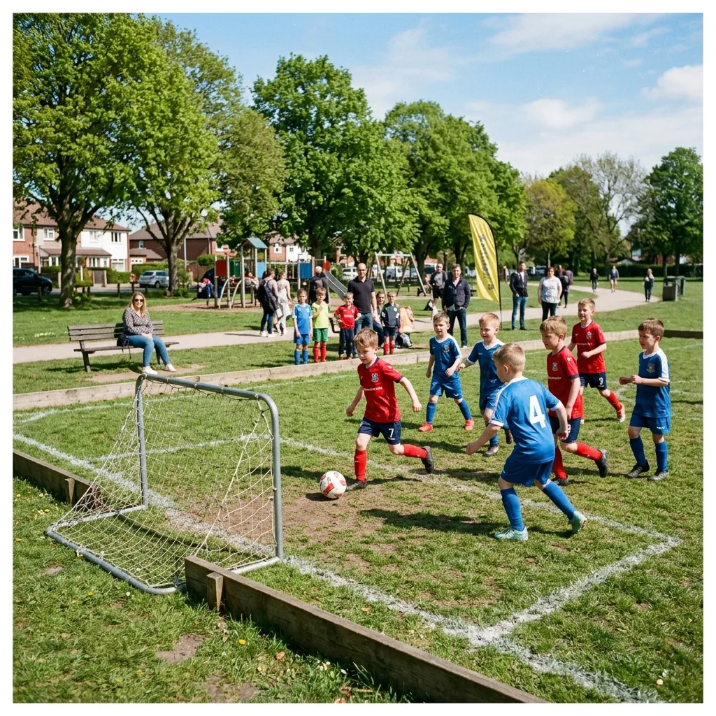 Comparison of professional and youth soccer field sizes
