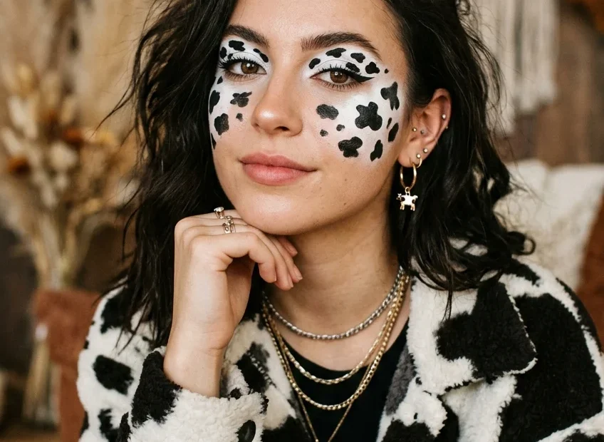 30 Cow Makeup Looks That Will Give You Major Inspiration 125 cow makeup featured