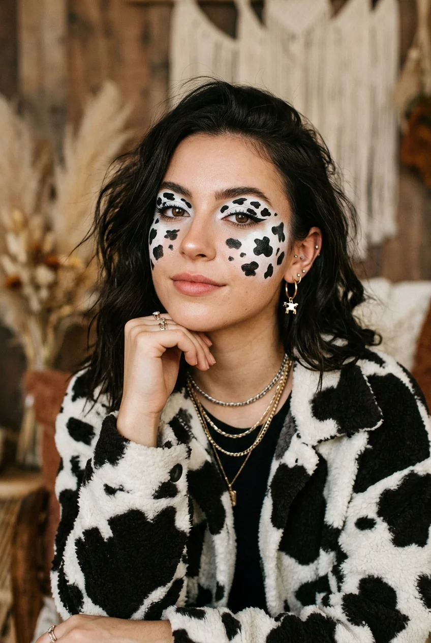 30 Cow Makeup Looks That Will Give You Major Inspiration 4 30 Cow Makeup Looks That Will Give You Major Inspiration