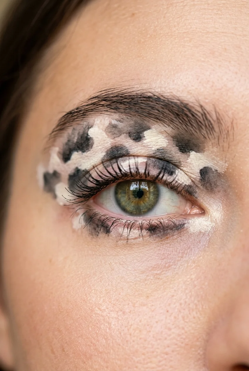 30 Cow Makeup Looks That Will Give You Major Inspiration 14 Watercolor edge cow print