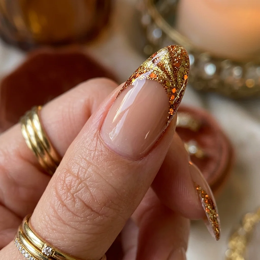 30 Leo Birthday Nails That Are Absolutely Fierce 23 Glitter french illusion nails