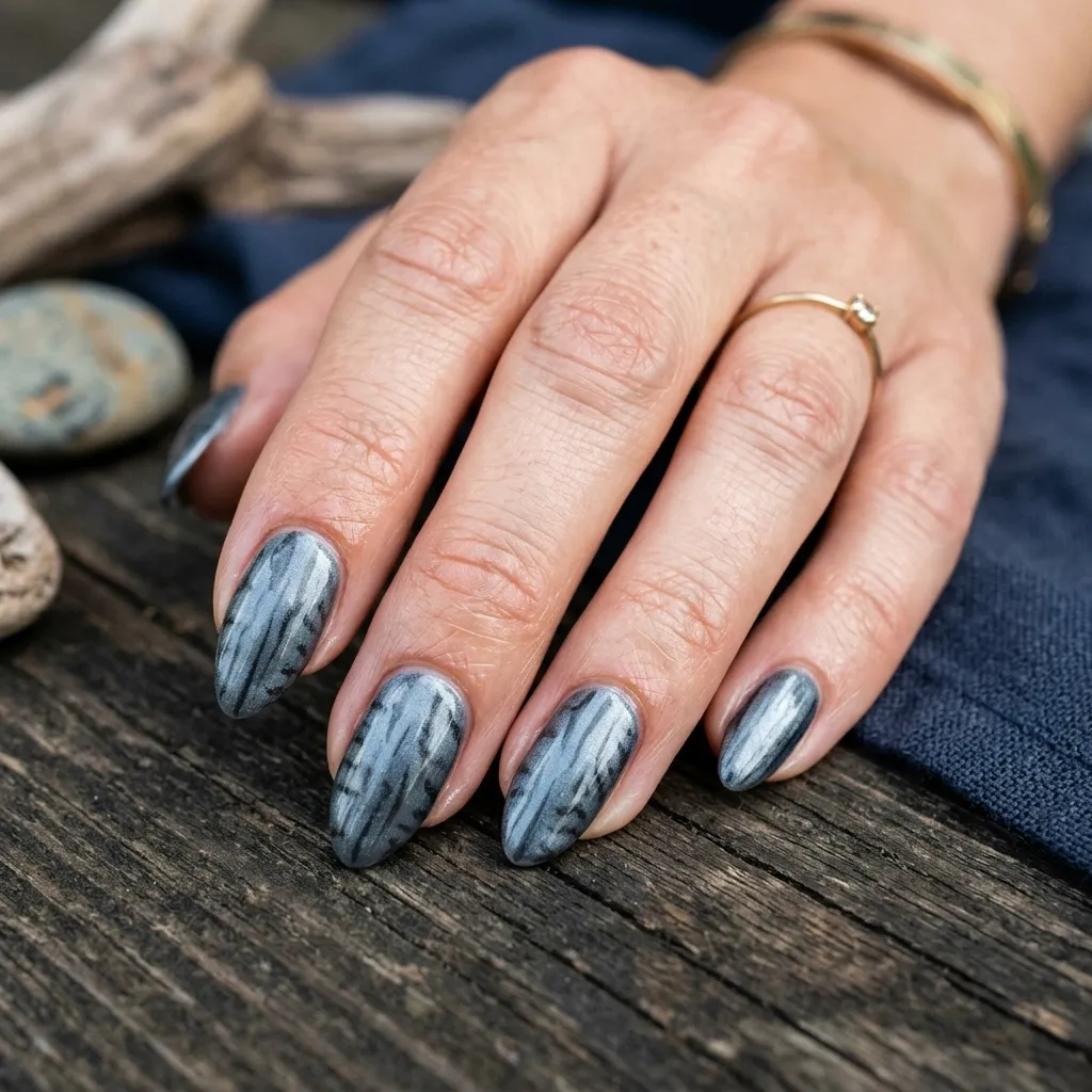 30 Fierce Shark Week Nails 29 Tiger Shark Stripes