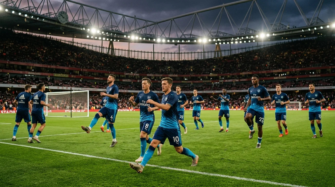 How to Prepare for a Soccer Game: Destroy Game-Day Anxiety and Dominate the Pitch 2 Soccer team doing dynamic warm-up stretching on the pitch before a match.